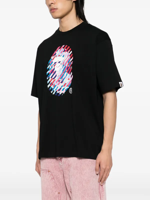 A BATHING APE® ABC CAMO ILLUSION APE HEAD RELAXED FIT Tee