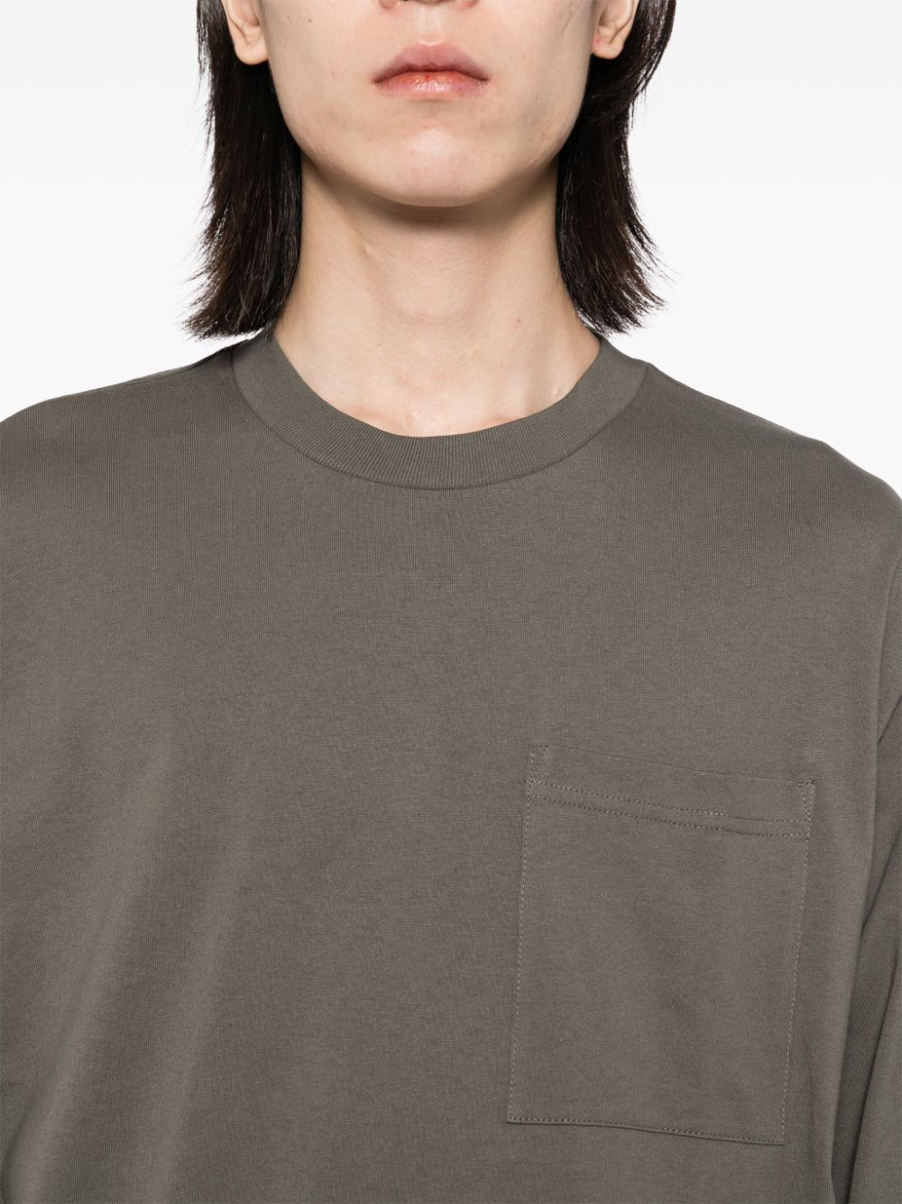 Shop Chocoolate Patched Pocket Cotton T-shirt In Green