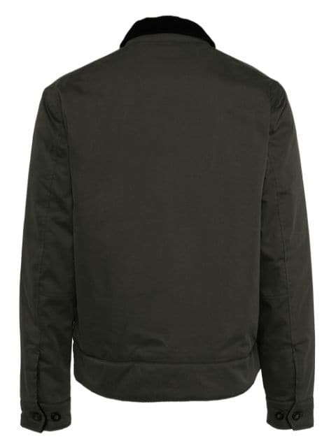 logo-embroidered zip-up bomber jacket