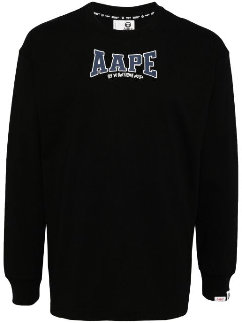 AAPE BY *A BATHING APE logo-print long-sleeved T-shirt Men