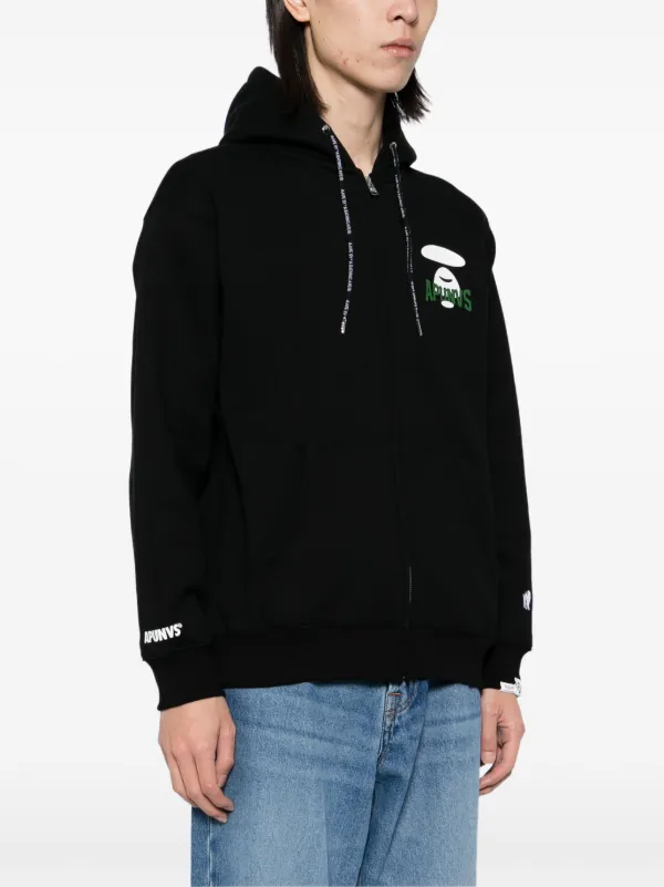 AAPE BY *A BATHING APE® logo-print Hooded Jacket | Black