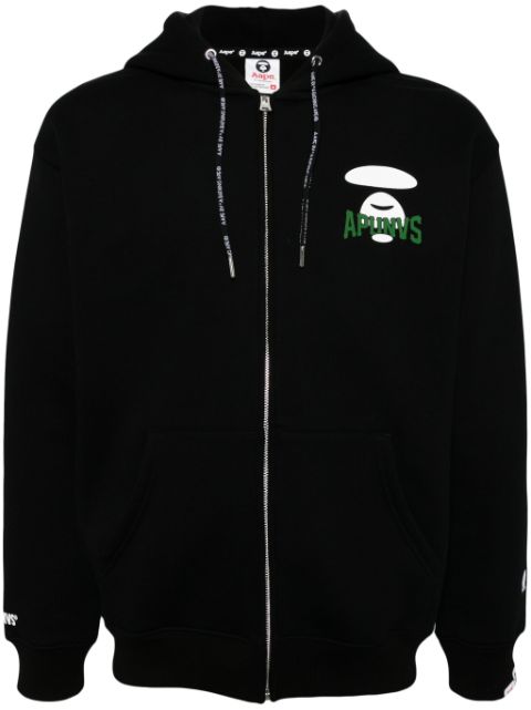 AAPE BY *A BATHING APE® logo-printed hooded jacket