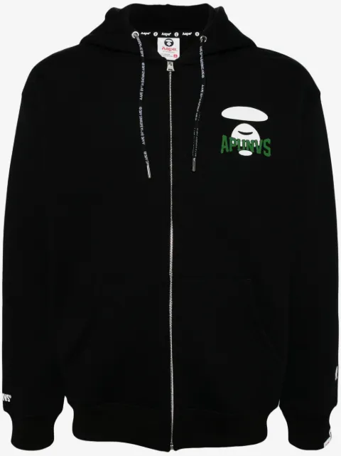 AAPE BY *A BATHING APE® logo-print hooded jacket