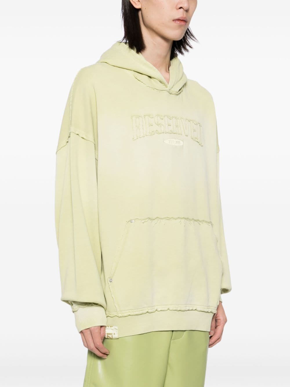 Shop Izzue Slogan-patched Hoodie In Green