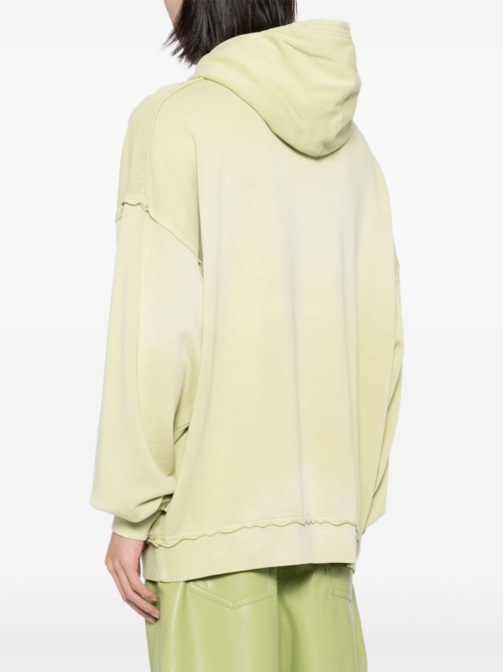 Shop Izzue Slogan-patched Hoodie In Green