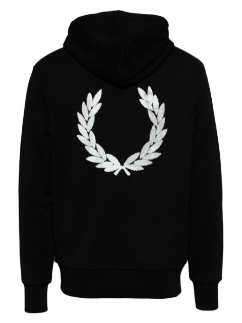 logo-embroidered cotton hoodie