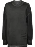 izzue handwriting long-sleeved T-shirt - Grey