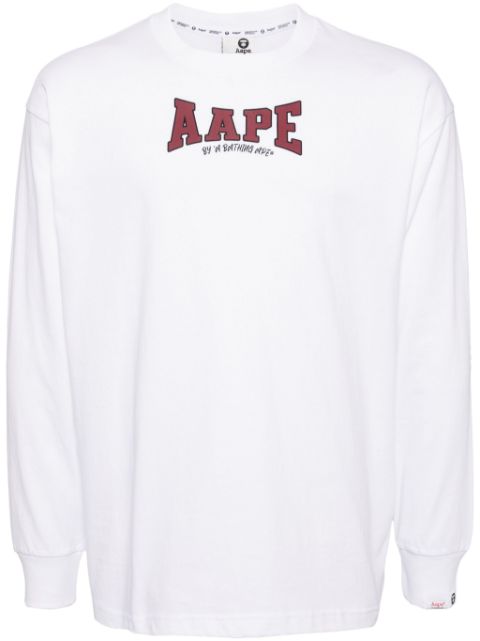 AAPE BY *A BATHING APE logo-print long-sleeved T-shirt Men