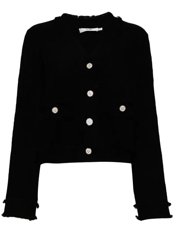 CHANEL ノーカーディガン 黒 フリンジ付き 黒 カーディガン フリンジ