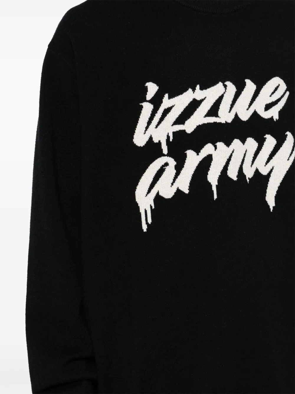izzue Trui met logo-intarsia Zwart