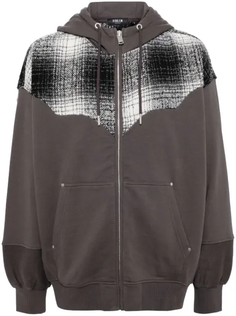 FIVE CM veste zippée à empiècements contrastants et capuche