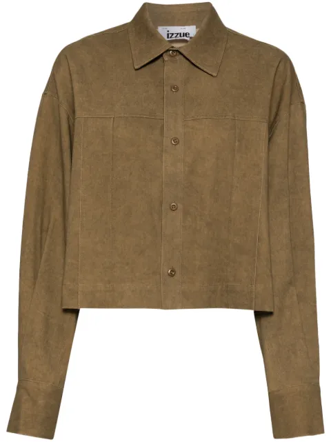 izzue pleated cropped jacket