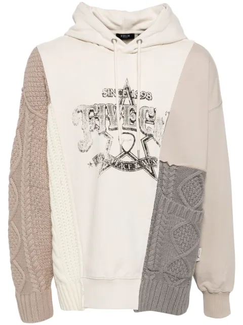 FIVE CM Hoodie mit gestricktem Einsatz