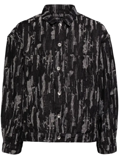 Veste en jean à effet usé - FIVE CM - Modalova