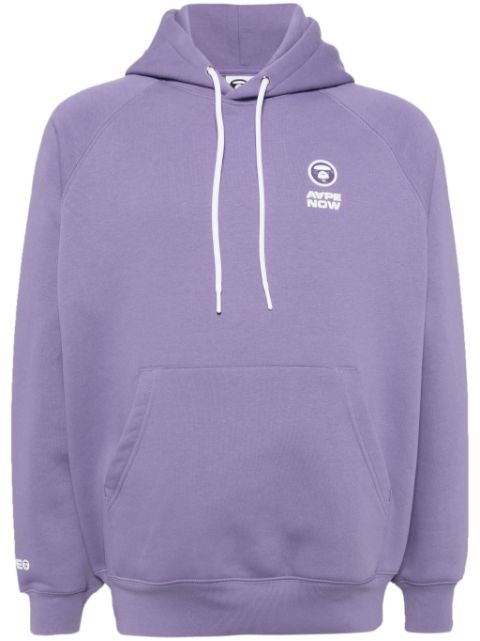 AAPE BY *A BATHING APE logo-embellished long-sleeved hoodie Men