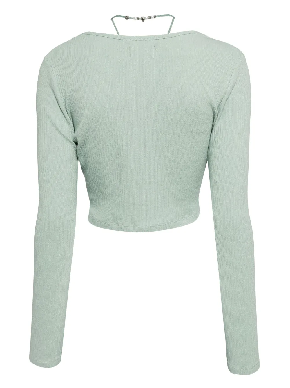 Musium Div. ruched logo-embroidered shirt - Groen