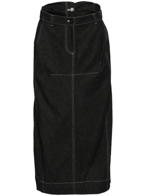 Low Classic double waist maxi denim skirt