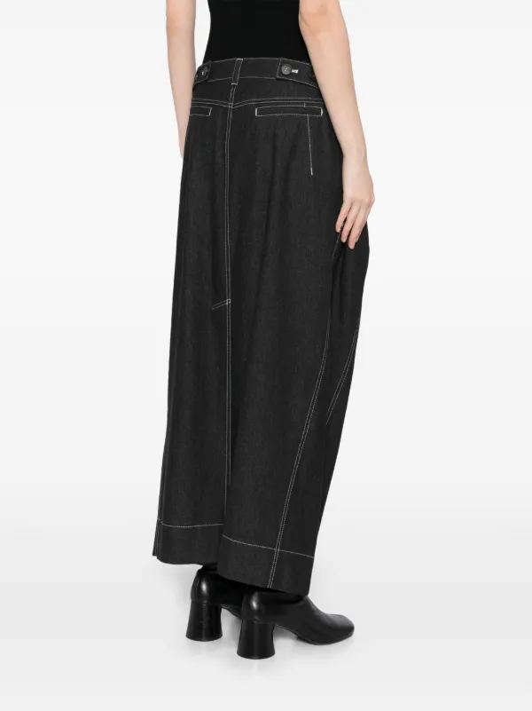 [LOW CLASSIC] / ☆ 24FW DOUBLE WAIST DENIM LONG SKIRT /BLACK Low Classic Double Waist Maxi Denim Skirt | Black | FARFETCH PH