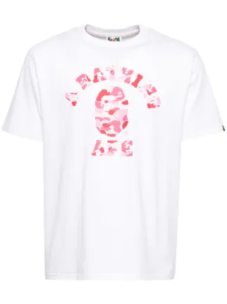 A BATHING APE® Abc Camo College Tee | White | FARFETCH AO