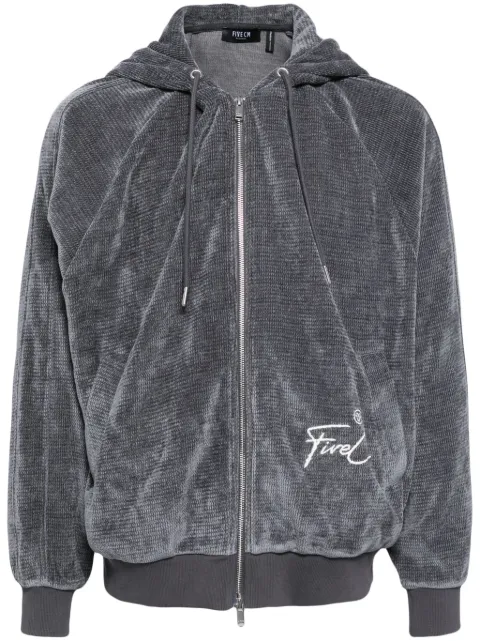FIVE CM logo-embroidered hooded jacket