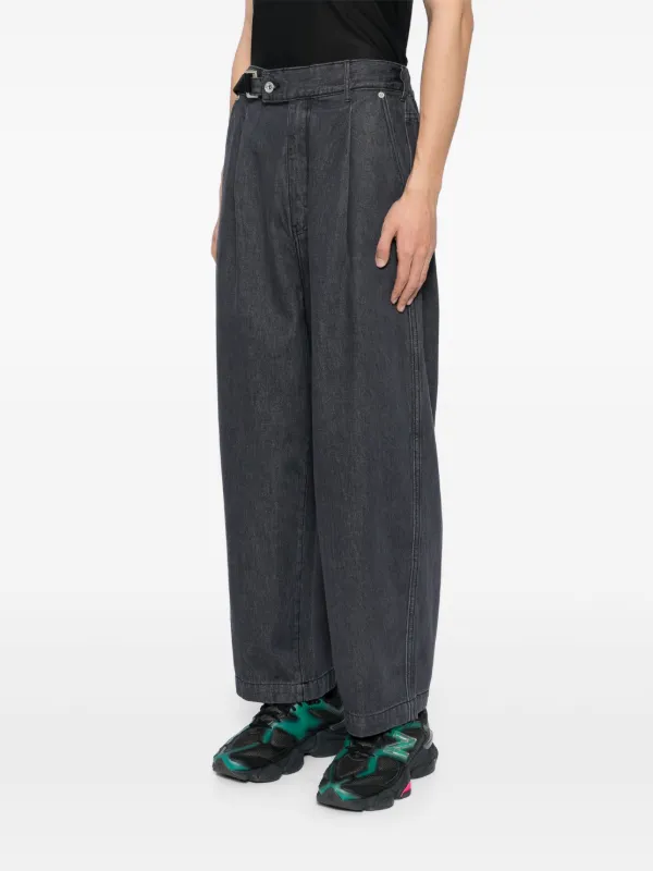 FIVE CM logo-patch straight-leg Jeans | Grey | FARFETCH GE