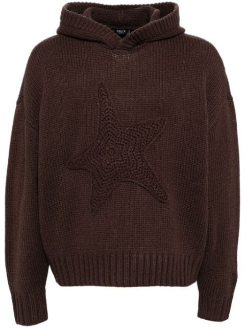 FIVE CM star detail hoodie