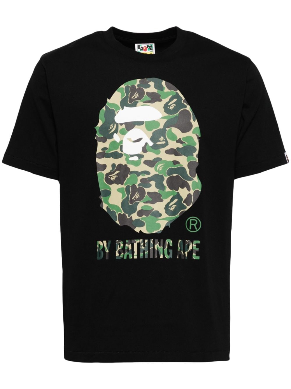 Shop A Bathing Ape Logo-print Cotton T-shirt In Black