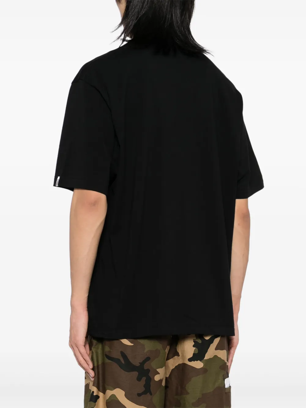 A BATHING APE Katoenen T-shirt met grafische print Zwart