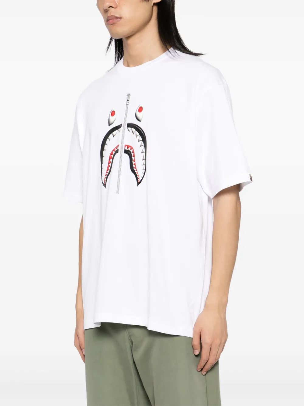 A Bathing Ape Logo-printed T-shirt In White