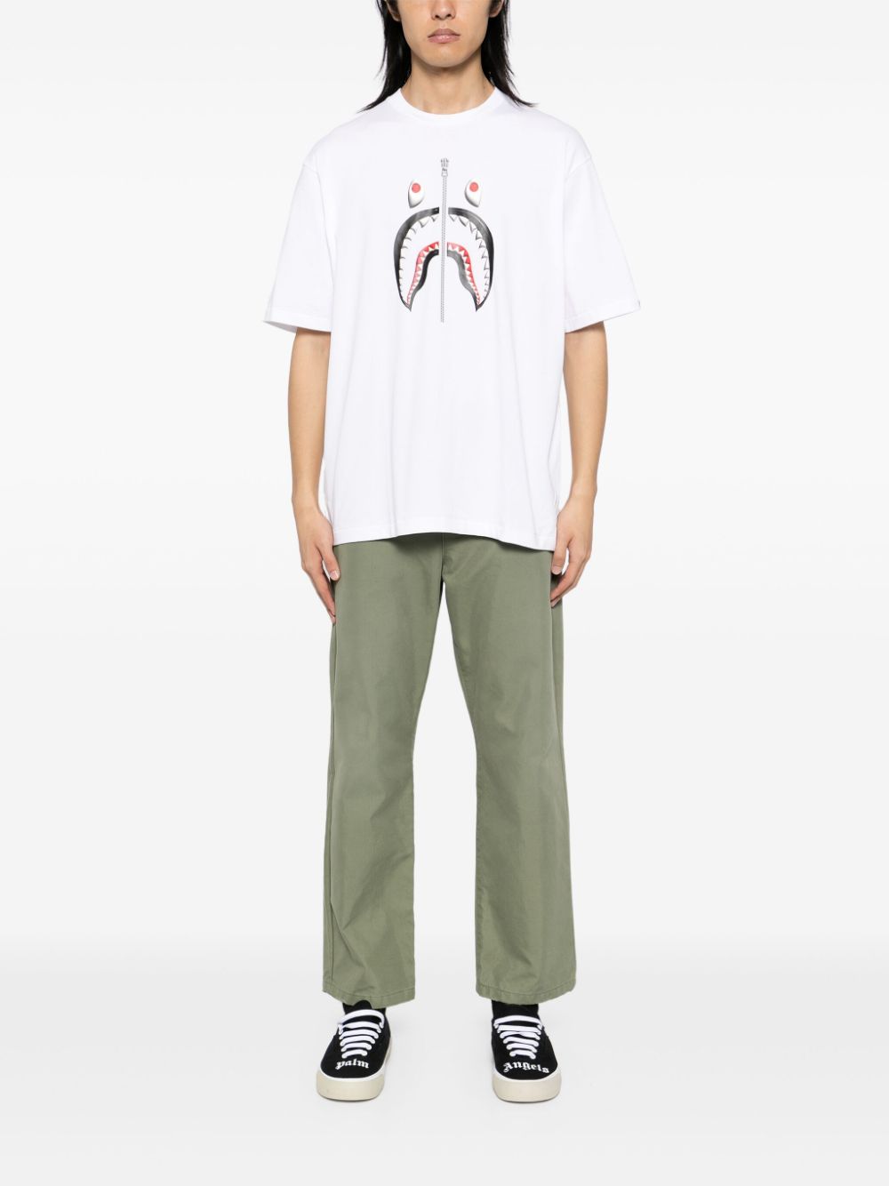 A BATHING APE® T-shirt met logoprint - Wit