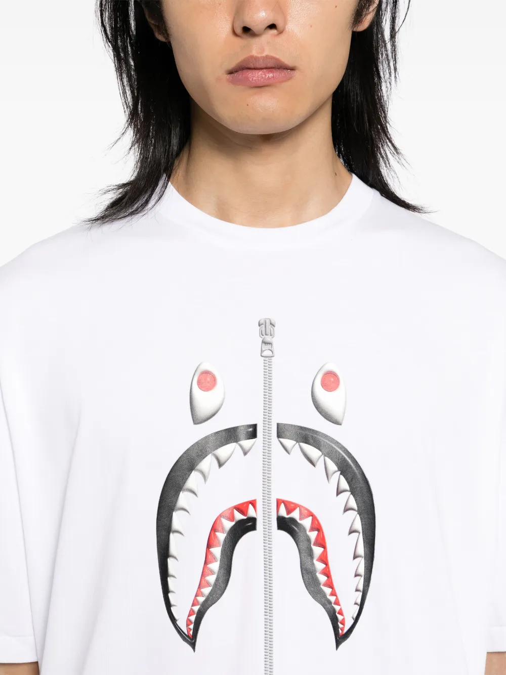 A Bathing Ape Logo-printed T-shirt In White