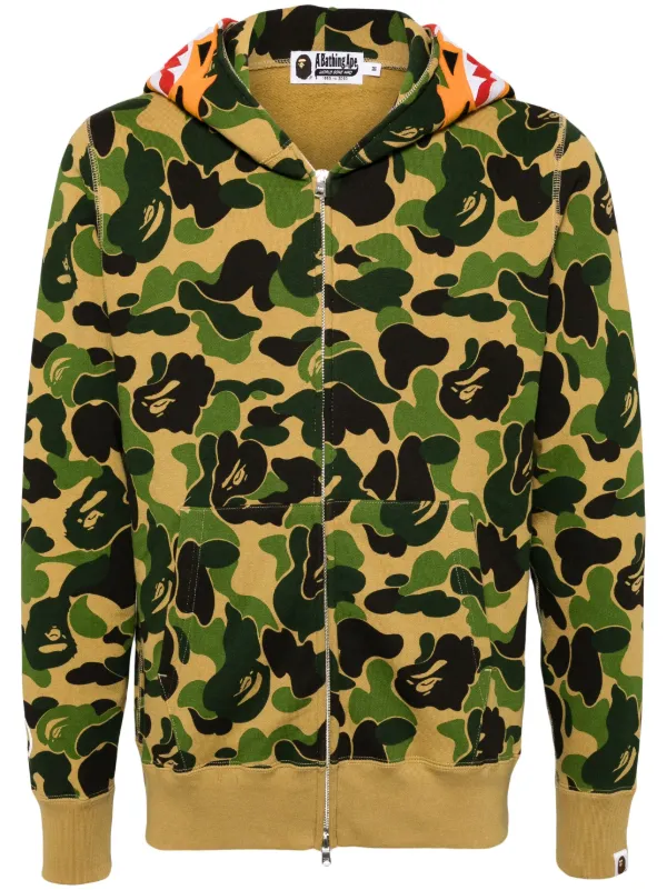 BAPE ABC camo green × DARK green shark full zip hoodie A Bathing Ape Size  XXL