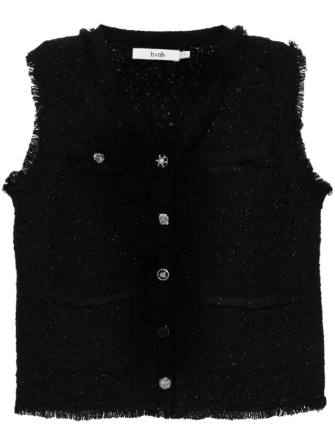 b+ab button-up vest cardigan