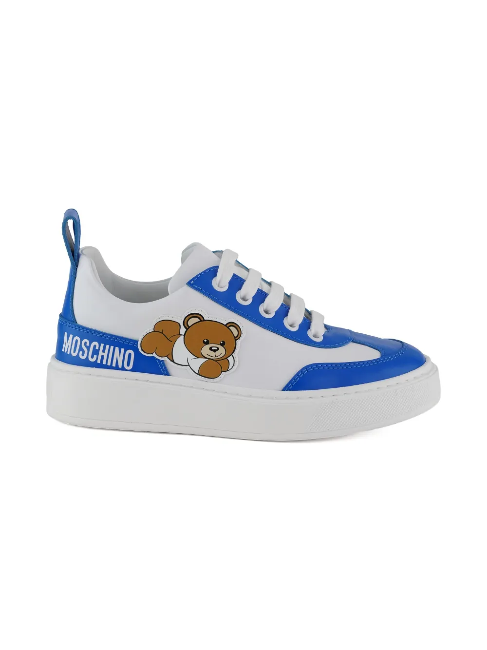 Moschino Kids teddy-print low-top sneakers White