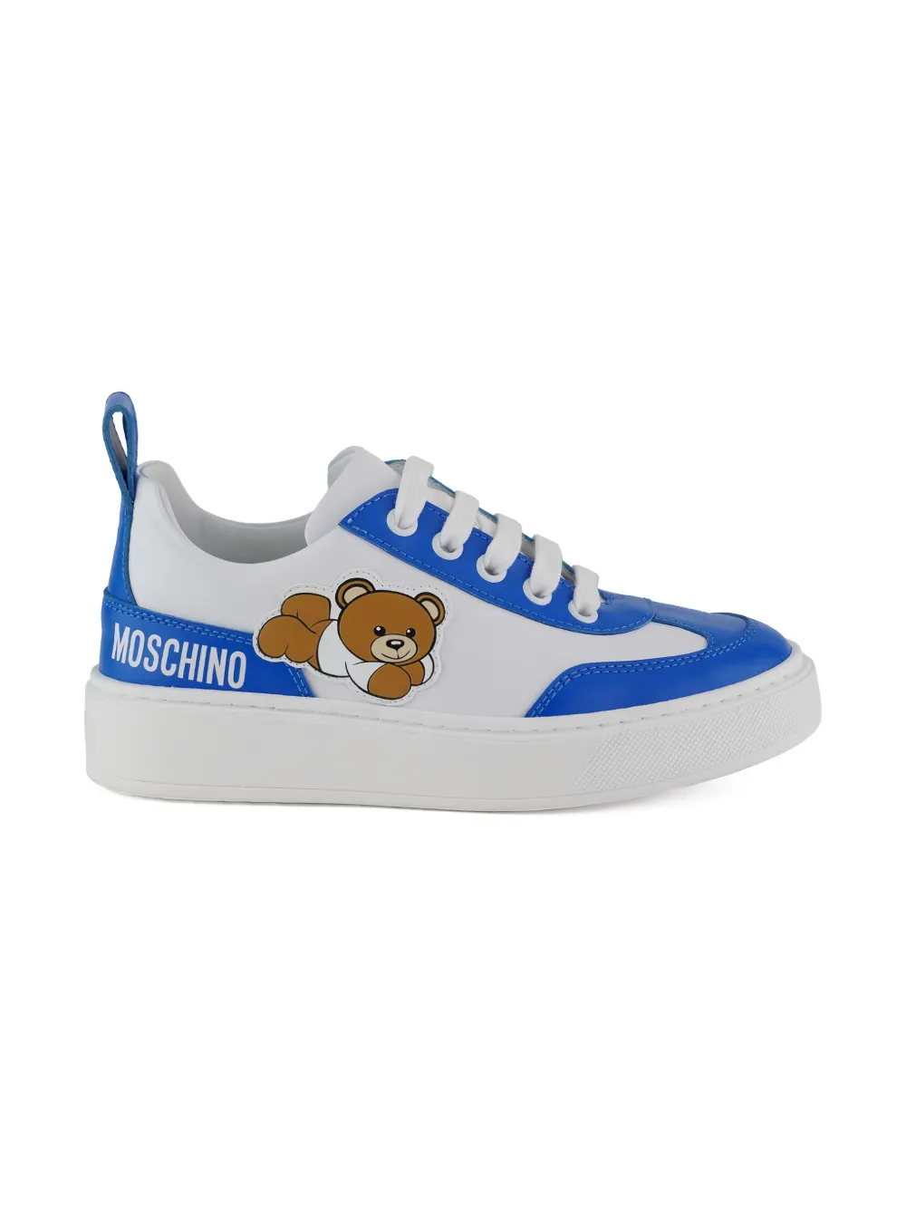 Moschino Kids Low-top sneakers met teddyprint Wit