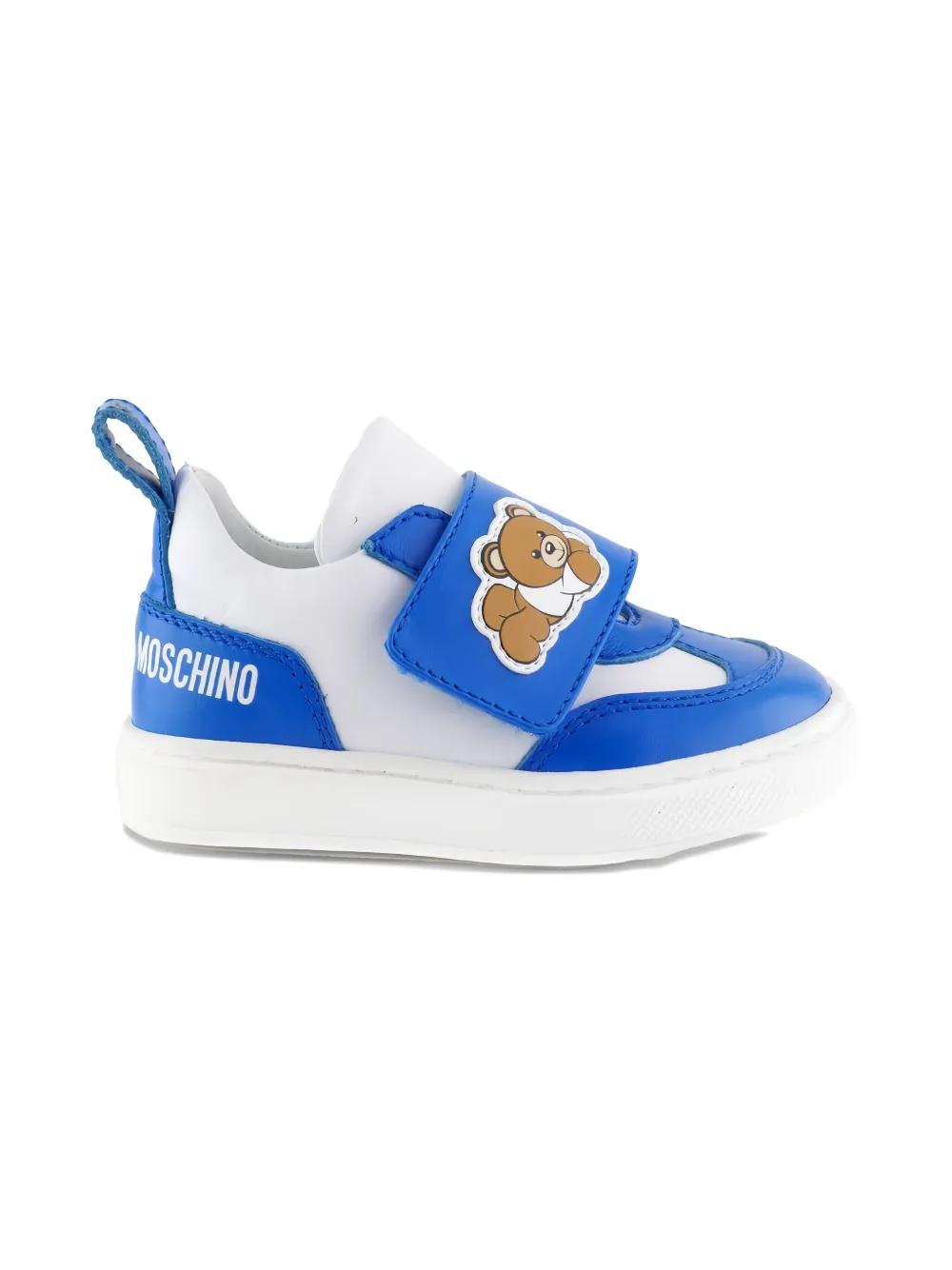 Moschino Kids Teddy Bear touch-strap sneakers - Wit