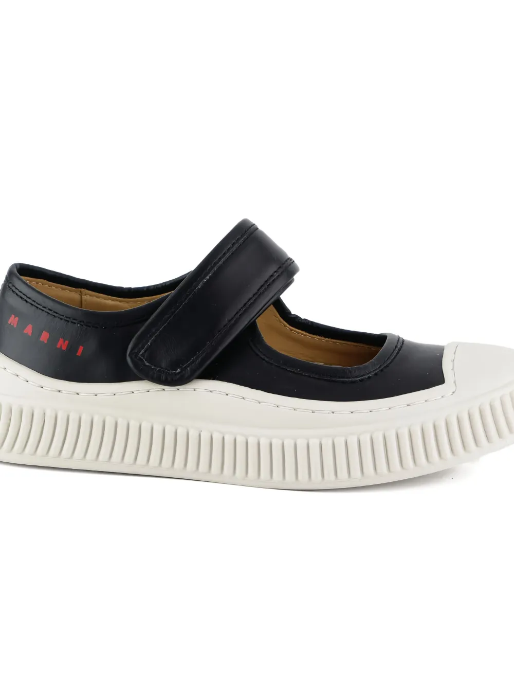Marni Kids leather platform sneakerinas Black