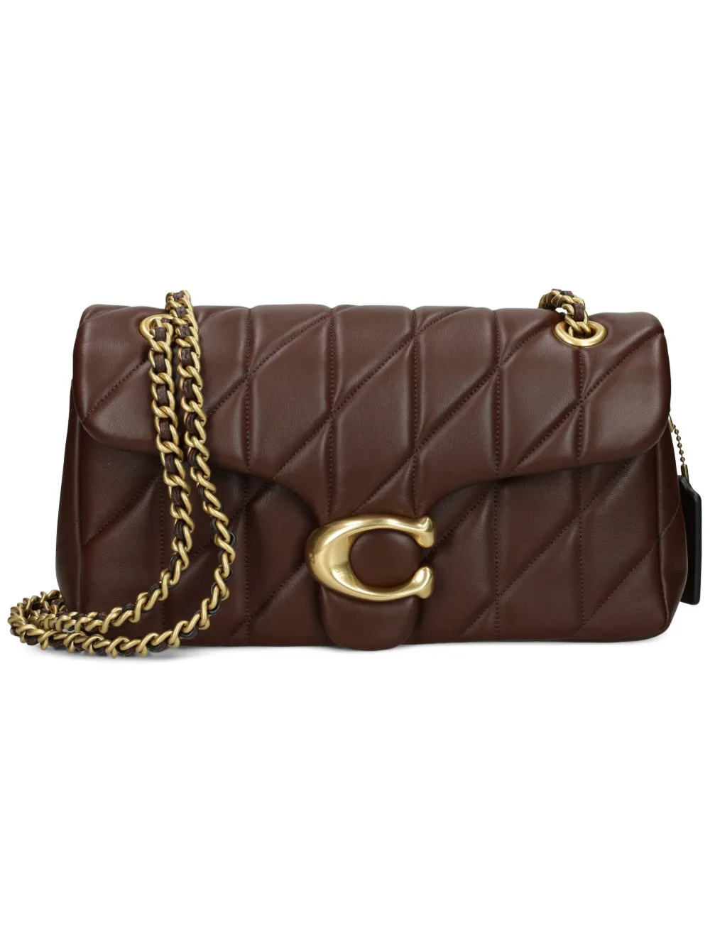 Coach Quilted Tabby Shoulder Bag 26 With Chain Handbags Bordeaux In Brown