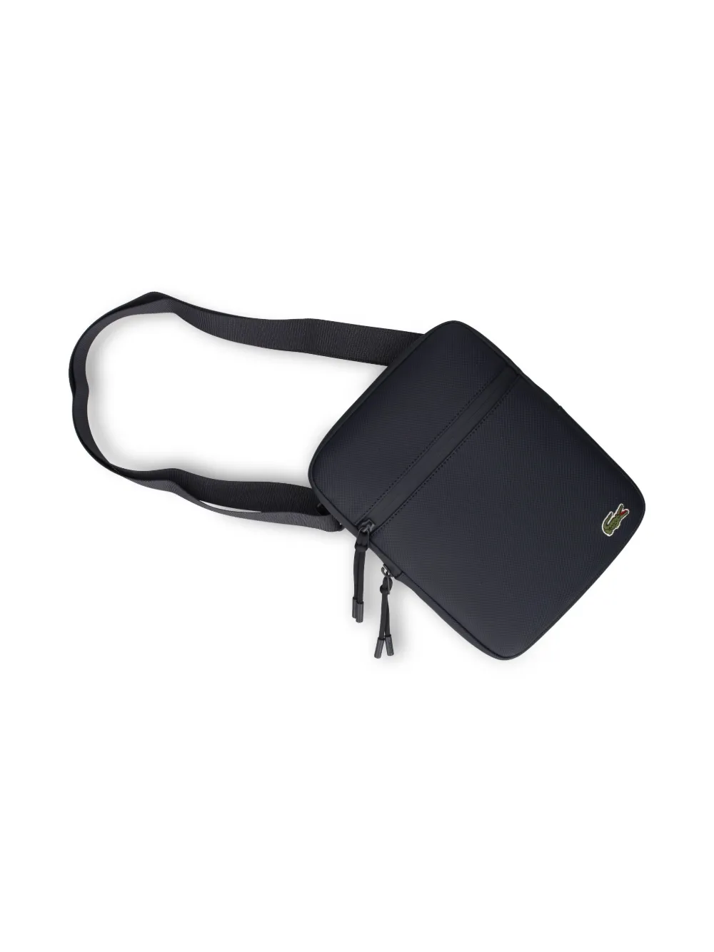 Lacoste Zipped Medium Shoulder Bag In Blue