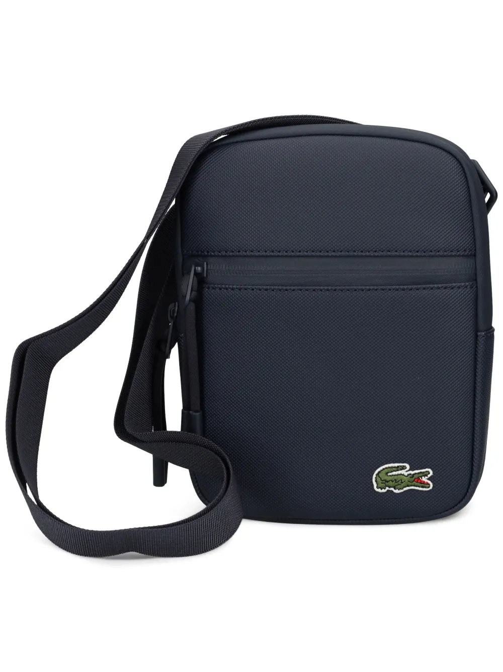Lacoste Logo-appliqué Messenger Bag In Blue