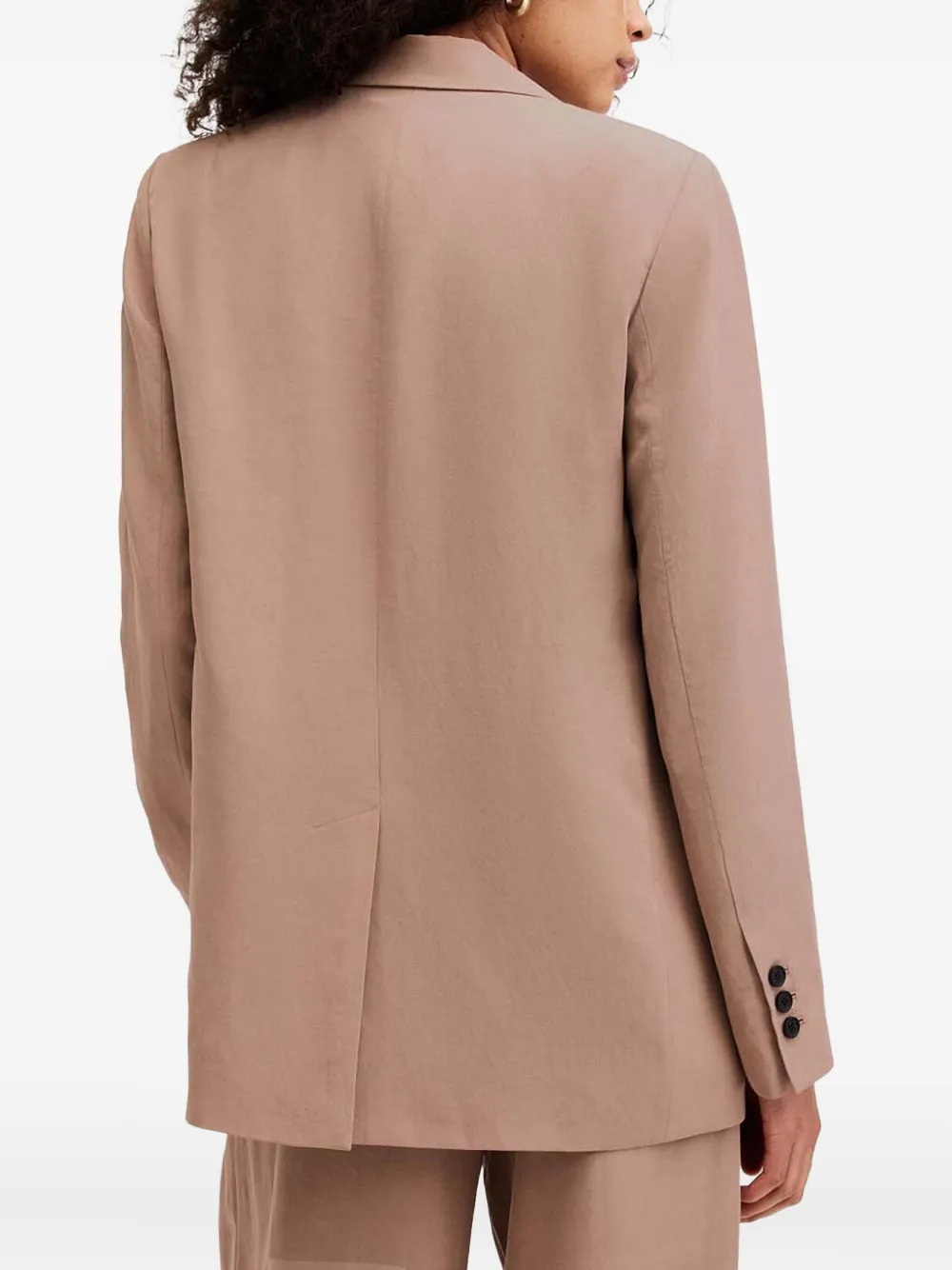 Allsaints Deri Lyn Linen Blend Shorts In Brown