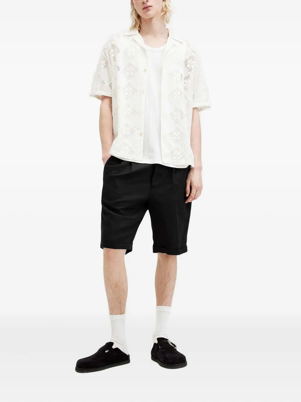 AllSaints شورت بكسرات أمامية | شورتات مفصلة | Image 2