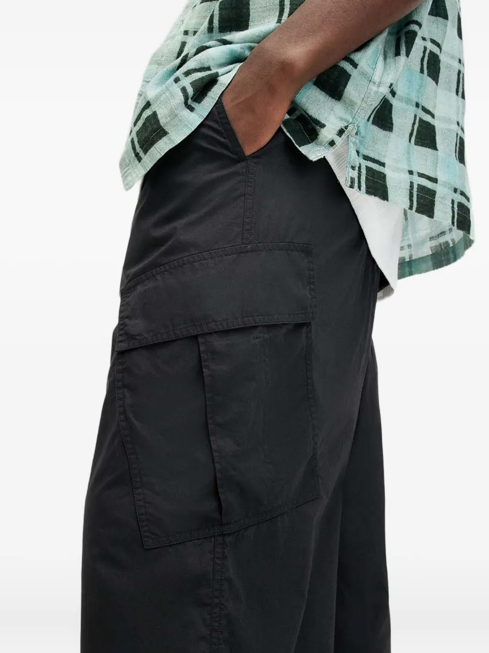 Allsaints Cargo-pocket Trousers In Blue