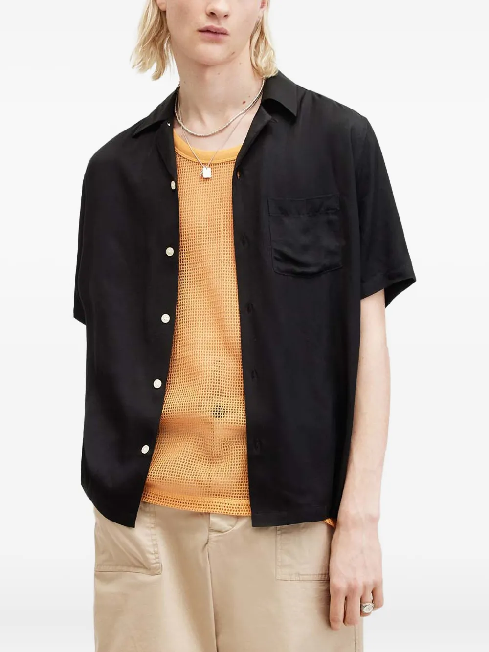 AllSaints エンブロイダリーシャツ - ブラック AllSaints エンブロイダリーシャツ - ブラック