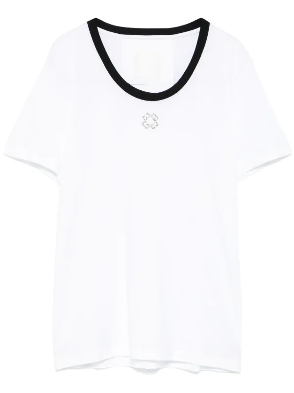 Givenchy crystal embellished 4g T shirt White FARFETCH CA