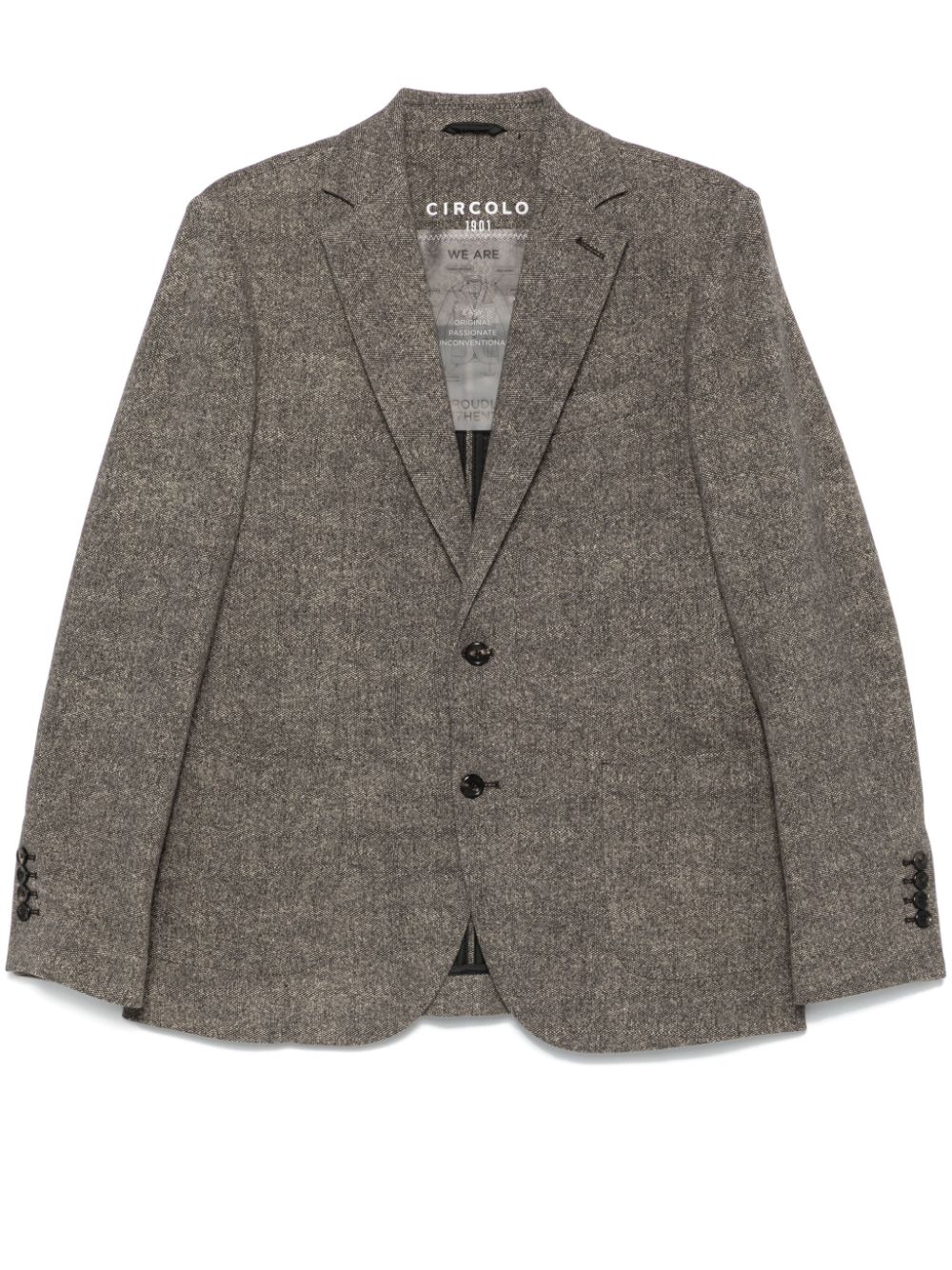 Shop Circolo 1901 Single-breasted Blazer In Brown