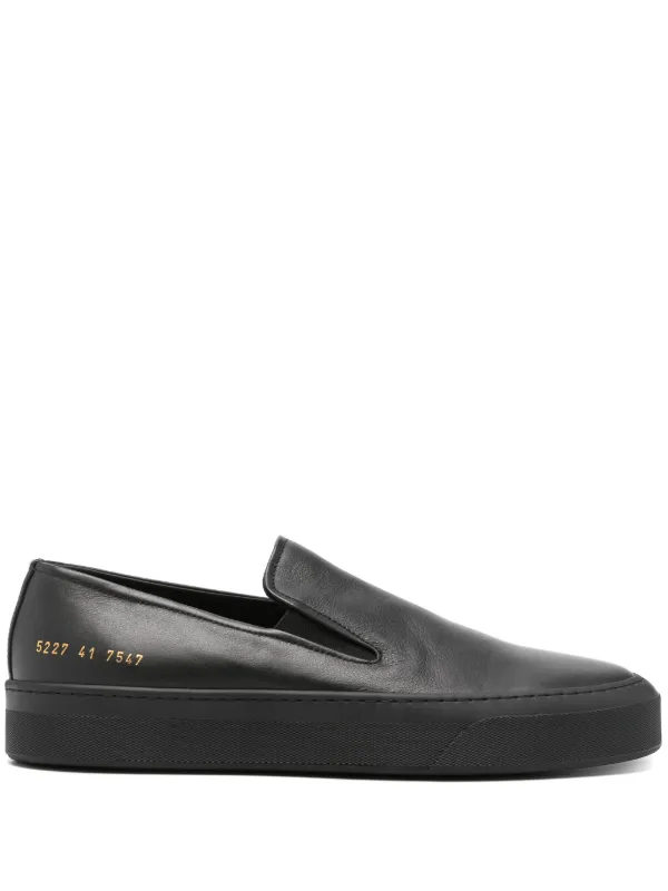 Common Projects スリッポン レザースニーカー | ブラック | FARFETCH JP 