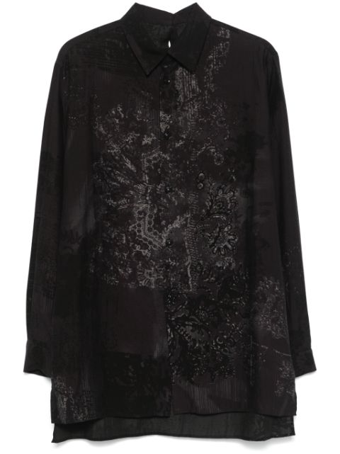 Yohji Yamamoto Overhemd met abstracte print