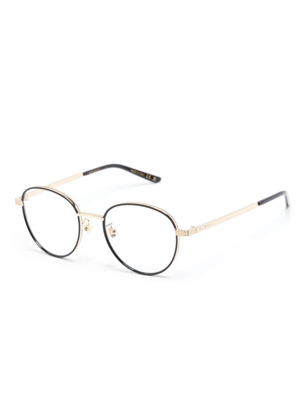 Gucci Eyewear Bril met rond montuur - Zwart