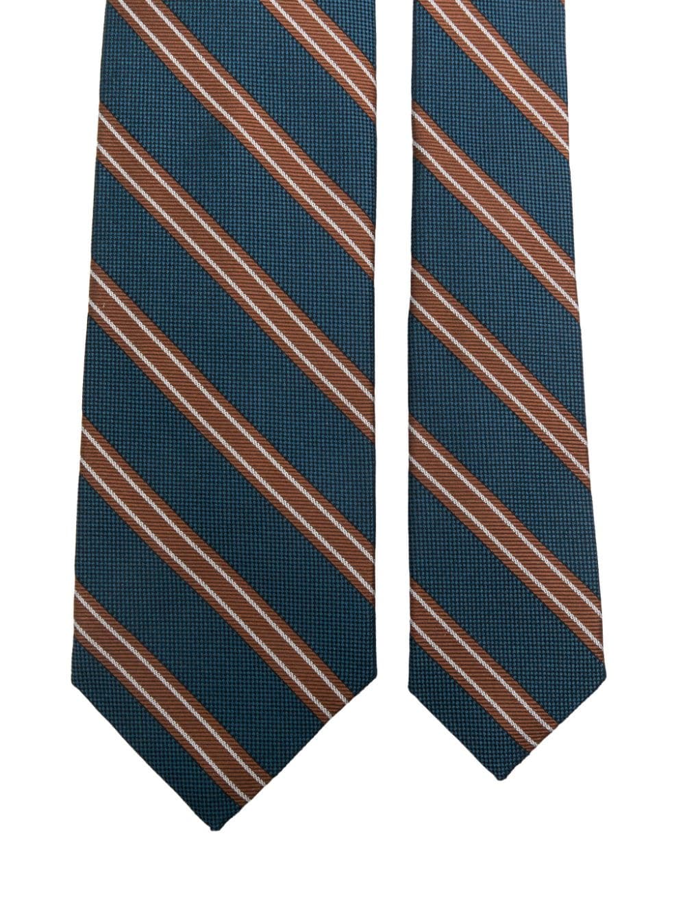 Barba striped tie - Blauw